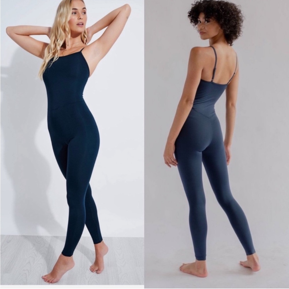 Girlfriend Collective The Unitard yoga jumpsuit navy blue medium NEW